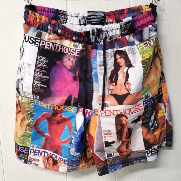 PENTHOUSE Magazine Cover Shirt & Swimsuit bottom X REASON ~ Men’s Medium - Picture 3 of 14